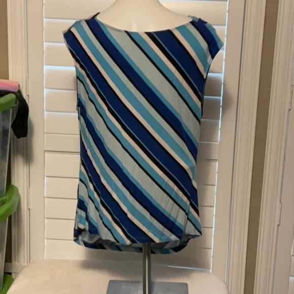 New York & Company Multicolor Striped Blouse - Picture 3 of 8